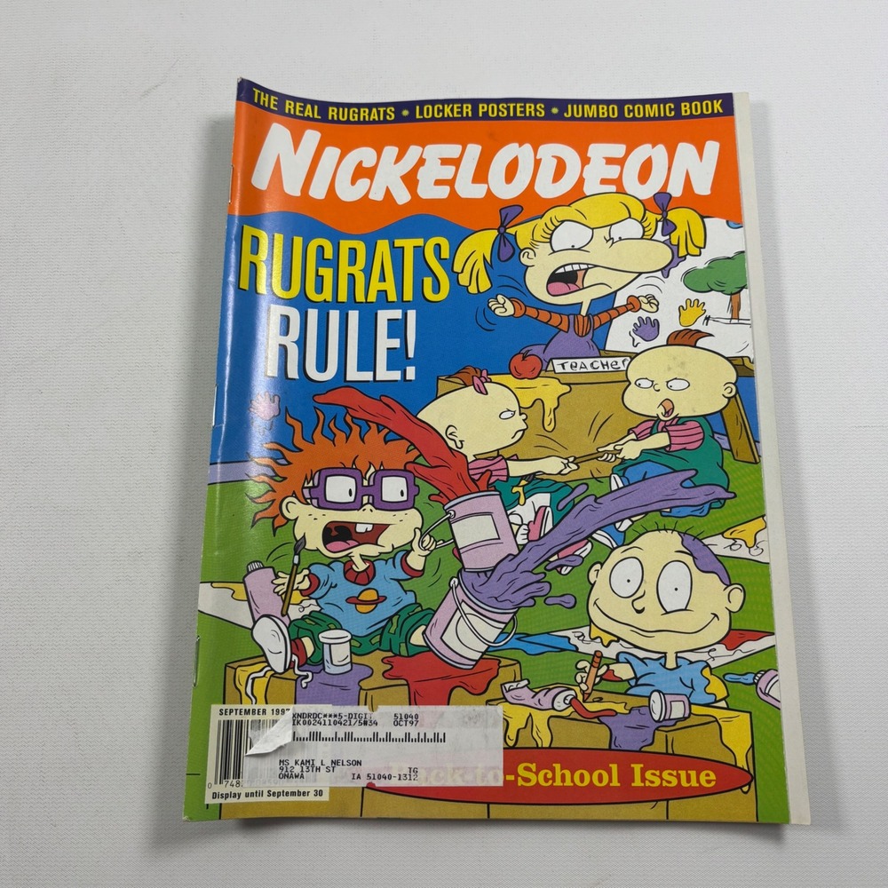 Nickelodeon Magazine Rugrats Rule September 1997 Back-to-School Issue Vintage